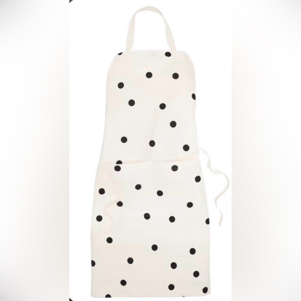 kate spade White Apron with Black Polka Dots NWT